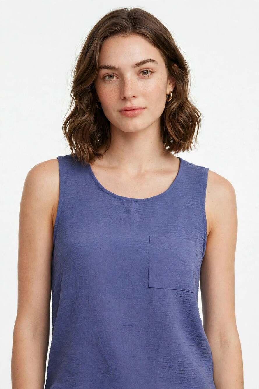 Just Be Blue Pocket Tank Top Size S